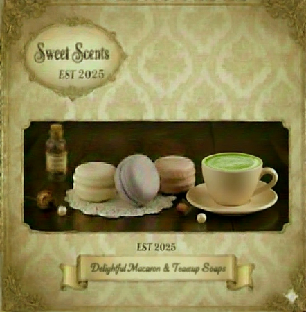 Delightful Macaroon and Teacup and Saucer Handmade Soaps. 