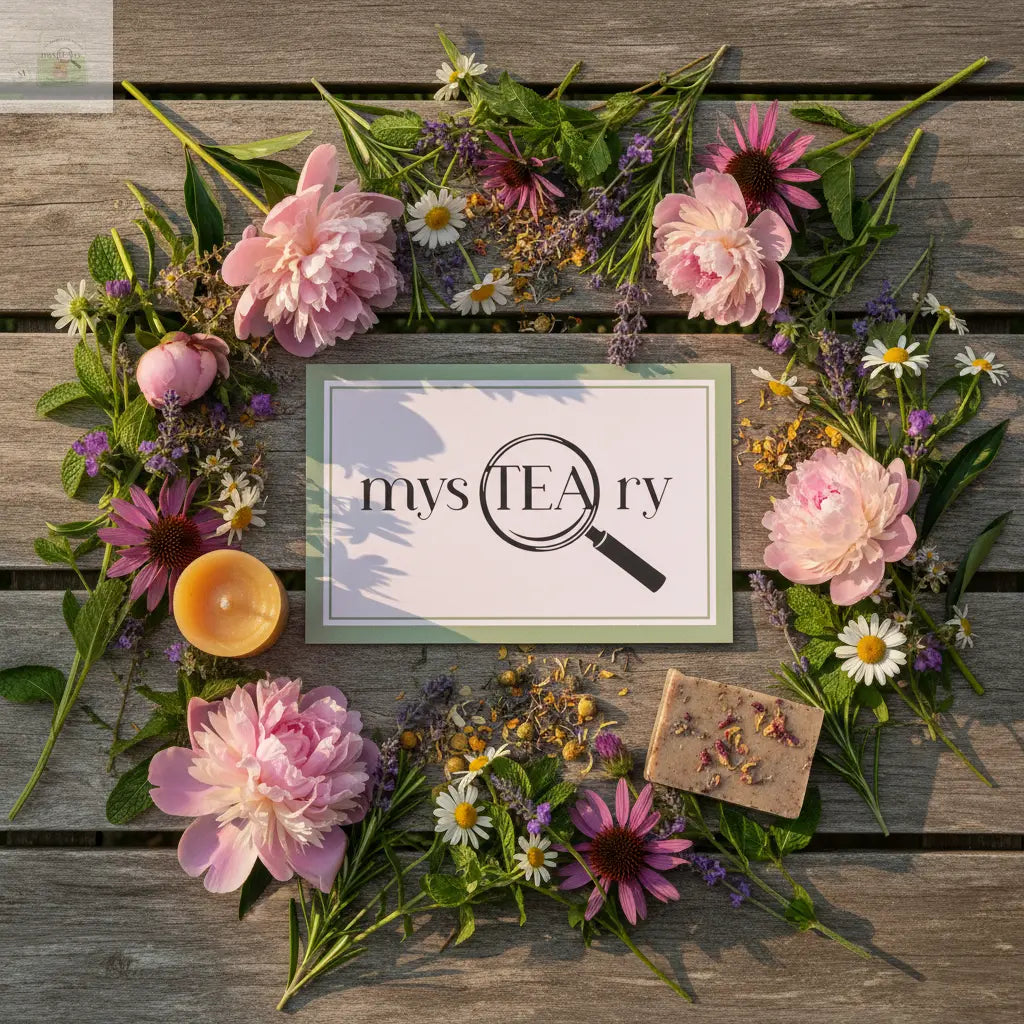 mysTEAry Gift Card - Cottage Garden with Logo