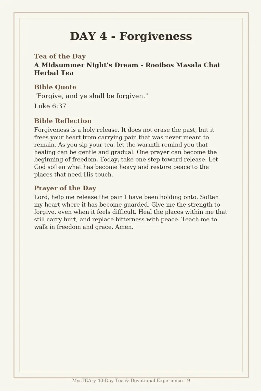 MysTEAry 40-Day Tea & Devotional Experience — Digital E-Book + Ritual Guide