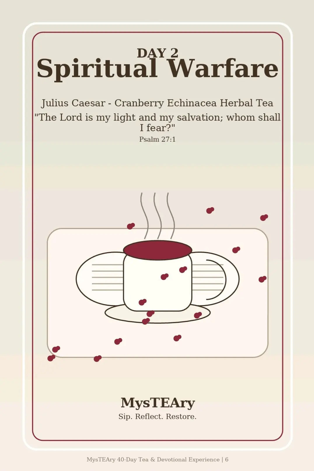 MysTEAry 40-Day Tea & Devotional Experience — Digital E-Book + Ritual Guide