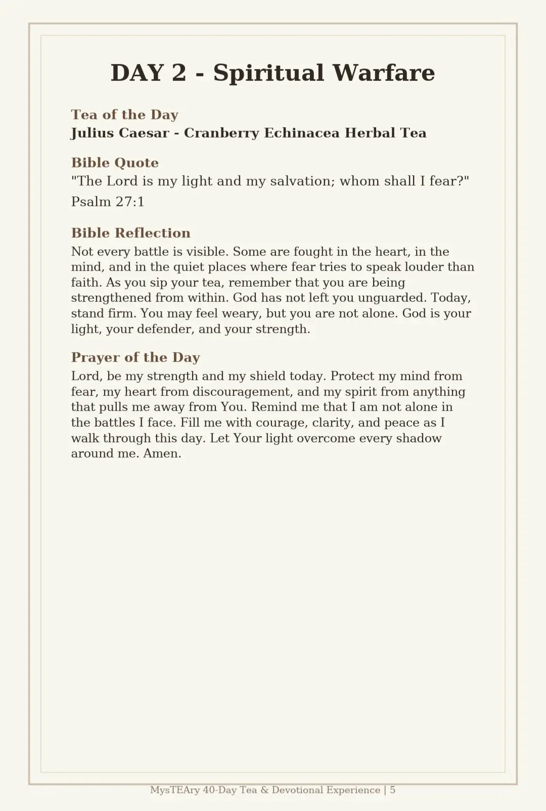 MysTEAry 40-Day Tea & Devotional Experience — Digital E-Book + Ritual Guide