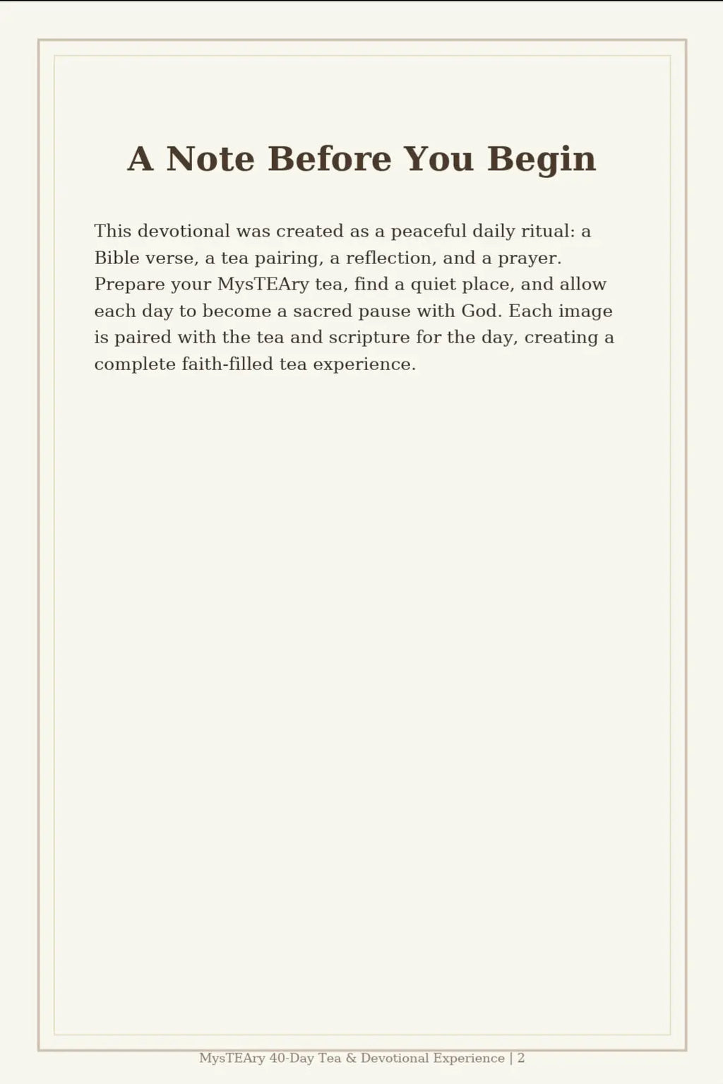 MysTEAry 40-Day Tea & Devotional Experience — Digital E-Book + Ritual Guide