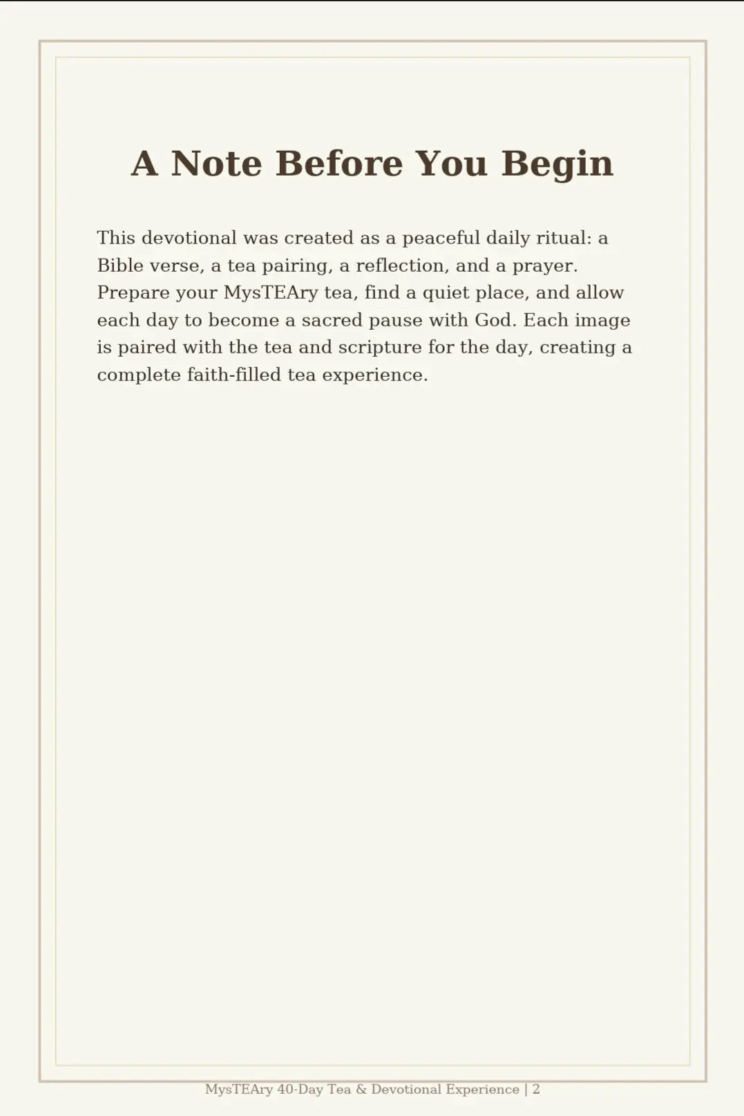 MysTEAry 40-Day Tea & Devotional Experience — Digital E-Book + Ritual Guide