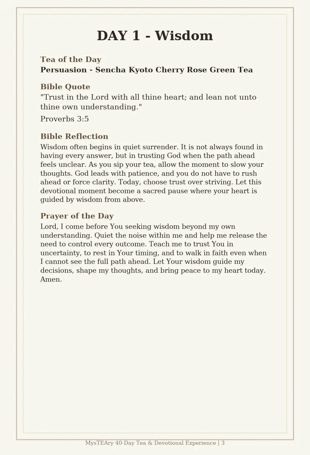 MysTEAry 40-Day Tea & Devotional Experience — Digital E-Book + Ritual Guide