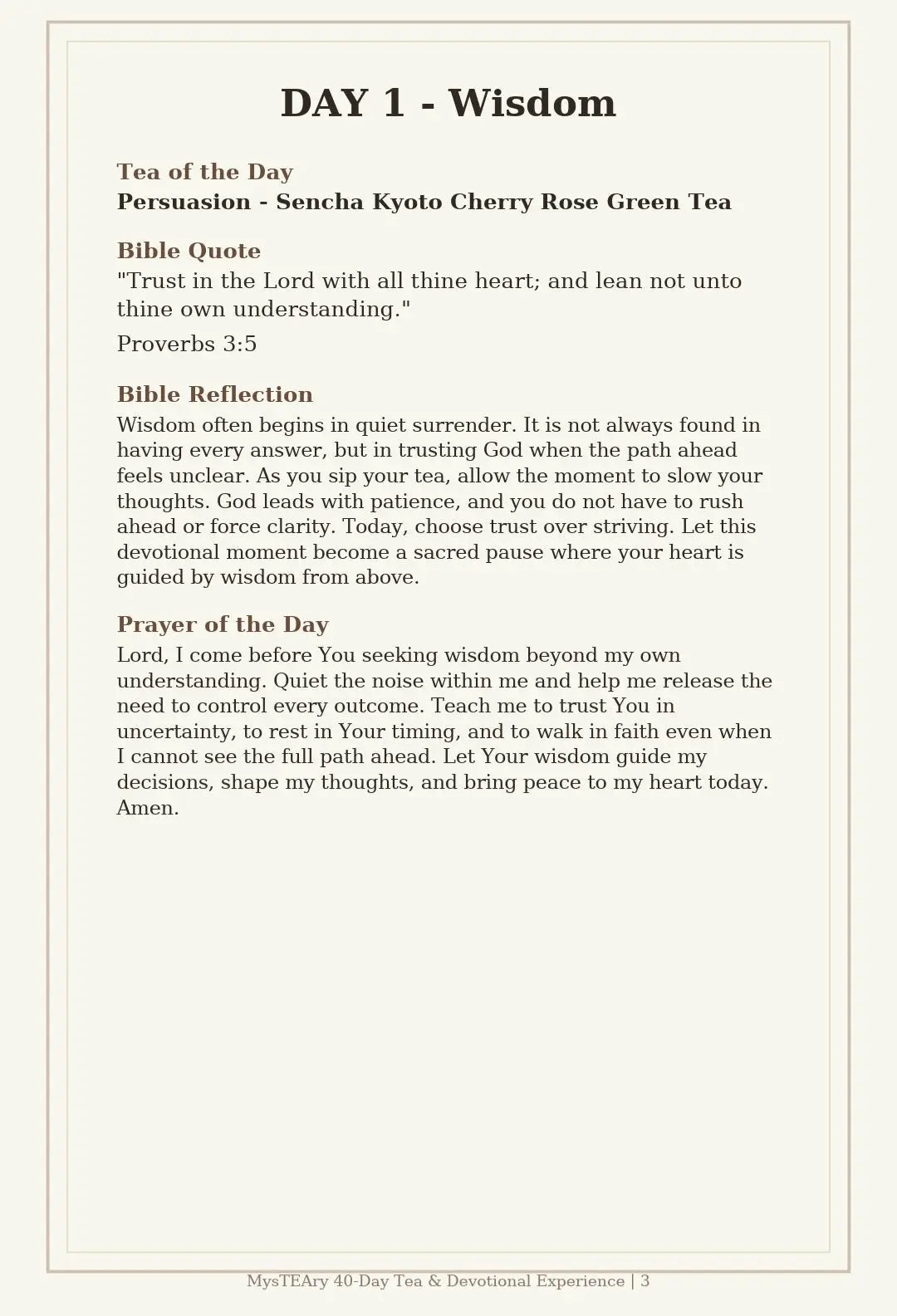 MysTEAry 40-Day Tea & Devotional Experience — Digital E-Book + Ritual Guide