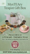 MysTEAry Teapot Gift Box 2: 13 Teas, 1 Infuser & Teacup & Saucer Set mysTEAry