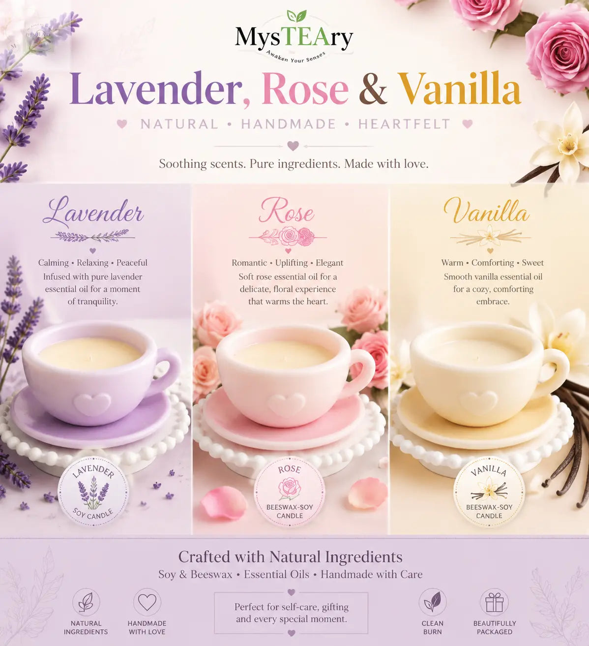 MysTEAry cup and saucer soaps